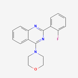molecular formula C18H16FN3O B5528207 2-(2-fluorophenyl)-4-(4-morpholinyl)quinazoline 