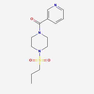 molecular formula C13H19N3O3S B5528218 1-(propylsulfonyl)-4-(3-pyridinylcarbonyl)piperazine 