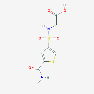 molecular formula C8H10N2O5S2 B5528253 N-({5-[(methylamino)carbonyl]-3-thienyl}sulfonyl)glycine 