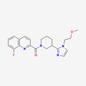 molecular formula C21H23FN4O2 B5528258 8-fluoro-2-({3-[1-(2-methoxyethyl)-1H-imidazol-2-yl]piperidin-1-yl}carbonyl)quinoline 