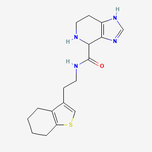 molecular formula C17H22N4OS B5528311 N-[2-(4,5,6,7-tetrahydro-1-benzothien-3-yl)ethyl]-4,5,6,7-tetrahydro-1H-imidazo[4,5-c]pyridine-4-carboxamide dihydrochloride 