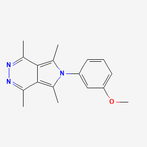 molecular formula C17H19N3O B5528329 6-(3-methoxyphenyl)-1,4,5,7-tetramethyl-6H-pyrrolo[3,4-d]pyridazine 