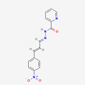 N'-[3-(4-nitrophenyl)-2-propen-1-ylidene]-2-pyridinecarbohydrazide