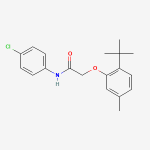 molecular formula C19H22ClNO2 B5528365 2-(2-tert-butyl-5-methylphenoxy)-N-(4-chlorophenyl)acetamide 