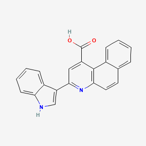 molecular formula C22H14N2O2 B5528379 3-(1H-indol-3-yl)benzo[f]quinoline-1-carboxylic acid 