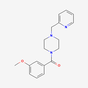 molecular formula C18H21N3O2 B5528391 1-(3-methoxybenzoyl)-4-(2-pyridinylmethyl)piperazine 
