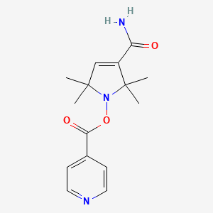 molecular formula C15H19N3O3 B5528415 1-(isonicotinoyloxy)-2,2,5,5-tetramethyl-2,5-dihydro-1H-pyrrole-3-carboxamide 