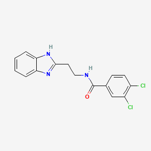 molecular formula C16H13Cl2N3O B5528433 N-[2-(1H-benzimidazol-2-yl)ethyl]-3,4-dichlorobenzamide 
