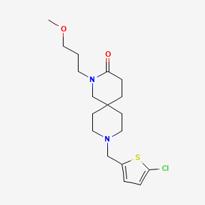 molecular formula C18H27ClN2O2S B5528439 9-[(5-chloro-2-thienyl)methyl]-2-(3-methoxypropyl)-2,9-diazaspiro[5.5]undecan-3-one 