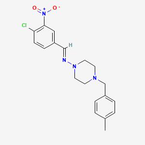 molecular formula C19H21ClN4O2 B5528449 N-(4-chloro-3-nitrobenzylidene)-4-(4-methylbenzyl)-1-piperazinamine 