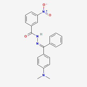 molecular formula C22H20N4O3 B5528469 N'-[[4-(dimethylamino)phenyl](phenyl)methylene]-3-nitrobenzohydrazide 