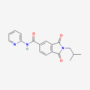 molecular formula C18H17N3O3 B5528471 2-isobutyl-1,3-dioxo-N-2-pyridinyl-5-isoindolinecarboxamide 