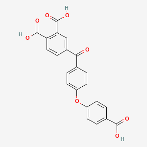 molecular formula C22H14O8 B5528485 4-[4-(4-carboxyphenoxy)benzoyl]phthalic acid 