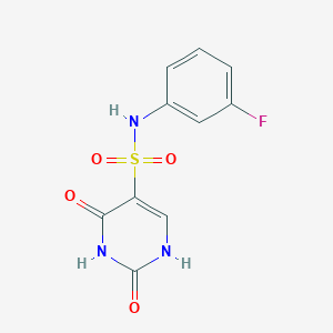 molecular formula C10H8FN3O4S B5528490 N-(3-fluorophenyl)-2-hydroxy-6-oxo-1,6-dihydro-5-pyrimidinesulfonamide 