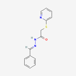molecular formula C14H13N3OS B5528497 N'-benzylidene-2-(2-pyridinylthio)acetohydrazide 