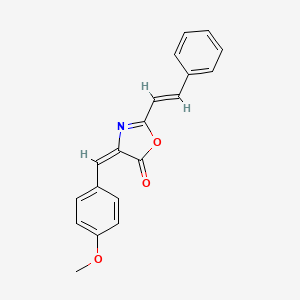 molecular formula C19H15NO3 B5528526 4-(4-methoxybenzylidene)-2-(2-phenylvinyl)-1,3-oxazol-5(4H)-one 