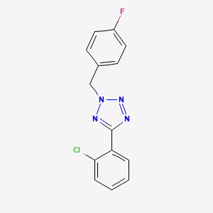 molecular formula C14H10ClFN4 B5528557 5-(2-chlorophenyl)-2-(4-fluorobenzyl)-2H-tetrazole 