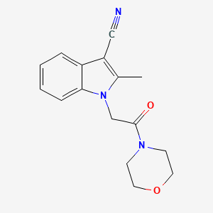 molecular formula C16H17N3O2 B5528591 2-methyl-1-[2-(4-morpholinyl)-2-oxoethyl]-1H-indole-3-carbonitrile 