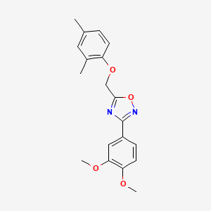 molecular formula C19H20N2O4 B5528598 3-(3,4-dimethoxyphenyl)-5-[(2,4-dimethylphenoxy)methyl]-1,2,4-oxadiazole 