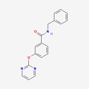 molecular formula C18H15N3O2 B5528643 N-benzyl-3-(2-pyrimidinyloxy)benzamide 