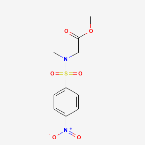 molecular formula C10H12N2O6S B5528653 methyl N-methyl-N-[(4-nitrophenyl)sulfonyl]glycinate 