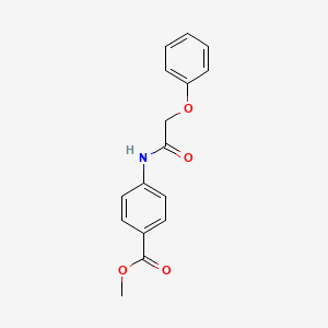 molecular formula C16H15NO4 B5528679 methyl 4-[(phenoxyacetyl)amino]benzoate 