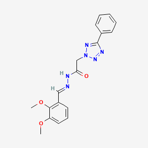 molecular formula C18H18N6O3 B5528680 N'-(2,3-dimethoxybenzylidene)-2-(5-phenyl-2H-tetrazol-2-yl)acetohydrazide 