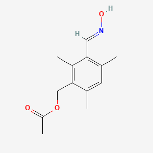molecular formula C13H17NO3 B5528729 3-[(hydroxyimino)methyl]-2,4,6-trimethylbenzyl acetate 