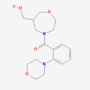 molecular formula C17H24N2O4 B5528738 [4-(2-morpholin-4-ylbenzoyl)-1,4-oxazepan-6-yl]methanol 