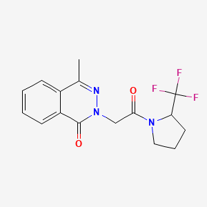 molecular formula C16H16F3N3O2 B5528768 4-methyl-2-{2-oxo-2-[2-(trifluoromethyl)-1-pyrrolidinyl]ethyl}-1(2H)-phthalazinone 