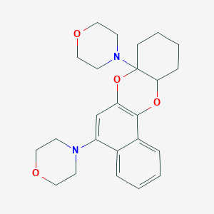 molecular formula C24H30N2O4 B5528797 4,4'-(9,10,11,11a-tetrahydrobenzo[a]oxanthrene-5,7a(8H)-diyl)dimorpholine 