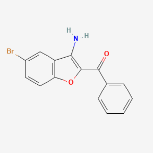 molecular formula C15H10BrNO2 B5528816 (3-amino-5-bromo-1-benzofuran-2-yl)(phenyl)methanone 