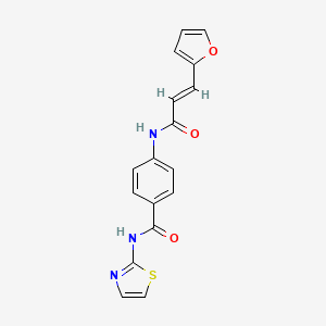 molecular formula C17H13N3O3S B5528825 4-{[3-(2-furyl)acryloyl]amino}-N-1,3-thiazol-2-ylbenzamide 