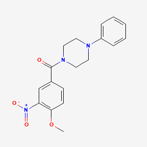 molecular formula C18H19N3O4 B5528839 1-(4-methoxy-3-nitrobenzoyl)-4-phenylpiperazine 