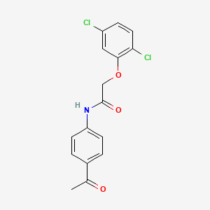 molecular formula C16H13Cl2NO3 B5528851 N-(4-acetylphenyl)-2-(2,5-dichlorophenoxy)acetamide 