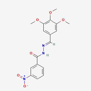 molecular formula C17H17N3O6 B5528871 3-nitro-N'-(3,4,5-trimethoxybenzylidene)benzohydrazide 