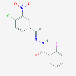 molecular formula C14H9ClIN3O3 B5528902 N'-(4-chloro-3-nitrobenzylidene)-2-iodobenzohydrazide 
