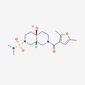 molecular formula C17H27N3O5S B5528909 (4aR*,8aR*)-7-(2,5-dimethyl-3-furoyl)-4a-hydroxy-N,N-dimethyloctahydro-2,7-naphthyridine-2(1H)-sulfonamide 