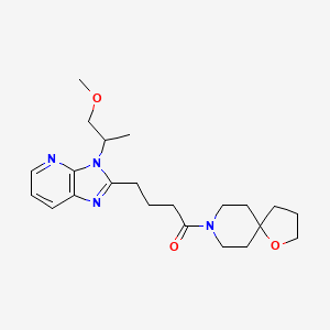 molecular formula C22H32N4O3 B5528929 8-{4-[3-(2-methoxy-1-methylethyl)-3H-imidazo[4,5-b]pyridin-2-yl]butanoyl}-1-oxa-8-azaspiro[4.5]decane 