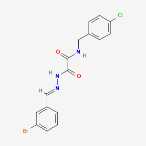 molecular formula C16H13BrClN3O2 B5528930 2-[2-(3-bromobenzylidene)hydrazino]-N-(4-chlorobenzyl)-2-oxoacetamide 