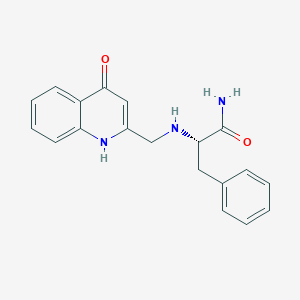 molecular formula C19H19N3O2 B5528964 N-[(4-hydroxyquinolin-2-yl)methyl]-L-phenylalaninamide 
