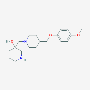 molecular formula C19H30N2O3 B5528974 3-({4-[(4-methoxyphenoxy)methyl]-1-piperidinyl}methyl)-3-piperidinol dihydrochloride 