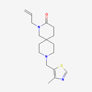 molecular formula C17H25N3OS B5528978 2-allyl-9-[(4-methyl-1,3-thiazol-5-yl)methyl]-2,9-diazaspiro[5.5]undecan-3-one 