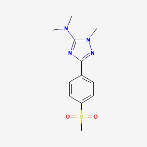 molecular formula C12H16N4O2S B5528985 N,N,1-trimethyl-3-[4-(methylsulfonyl)phenyl]-1H-1,2,4-triazol-5-amine 