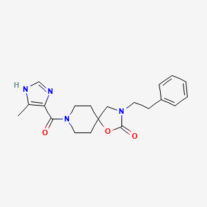 molecular formula C20H24N4O3 B5528988 8-[(4-methyl-1H-imidazol-5-yl)carbonyl]-3-(2-phenylethyl)-1-oxa-3,8-diazaspiro[4.5]decan-2-one 