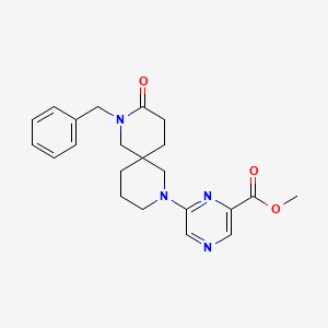 molecular formula C22H26N4O3 B5529034 methyl 6-(8-benzyl-9-oxo-2,8-diazaspiro[5.5]undec-2-yl)-2-pyrazinecarboxylate 