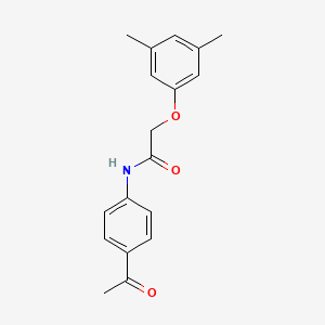 molecular formula C18H19NO3 B5529036 N-(4-acetylphenyl)-2-(3,5-dimethylphenoxy)acetamide 