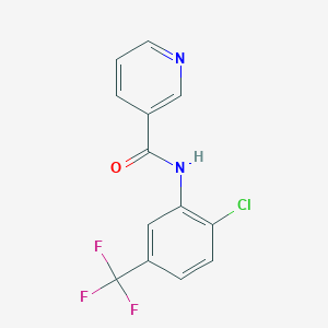 molecular formula C13H8ClF3N2O B5529072 N-[2-chloro-5-(trifluoromethyl)phenyl]nicotinamide 