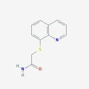 molecular formula C11H10N2OS B5529088 2-(8-quinolinylthio)acetamide 