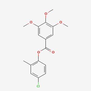 molecular formula C17H17ClO5 B5529195 4-chloro-2-methylphenyl 3,4,5-trimethoxybenzoate 